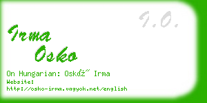 irma osko business card